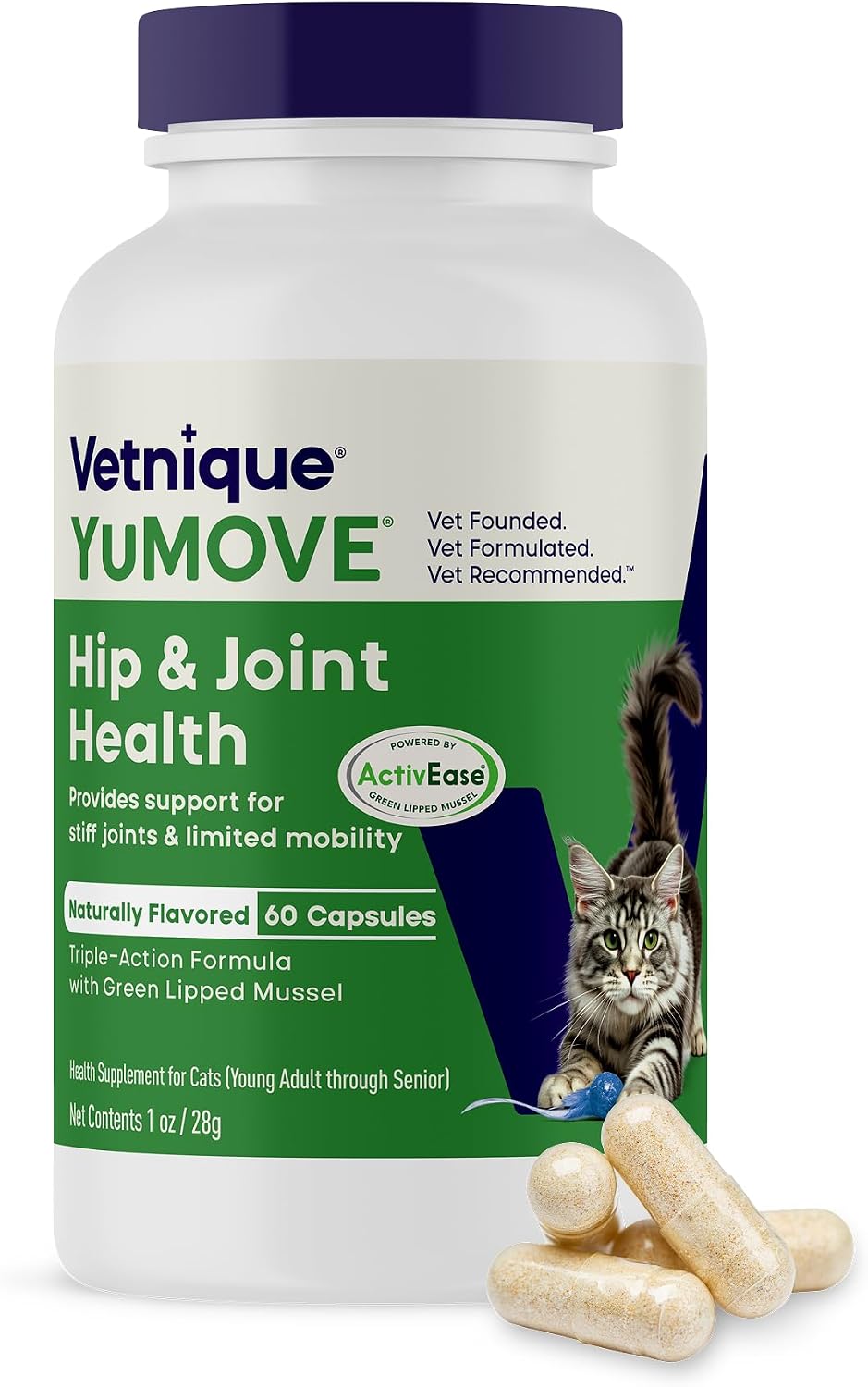 YuMOVE-Cat-Hip-&-Joint-Supplement,-Green-Lipped-Mussel-&-Glucosamine,-60ct-|-1337