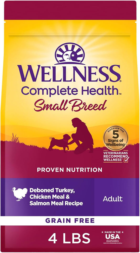 Wellness-Complete-Health-Dry-Dog-Food,-Small-Breed,-Grain-Free,-Natural,-Turkey,-Chicken,-2194