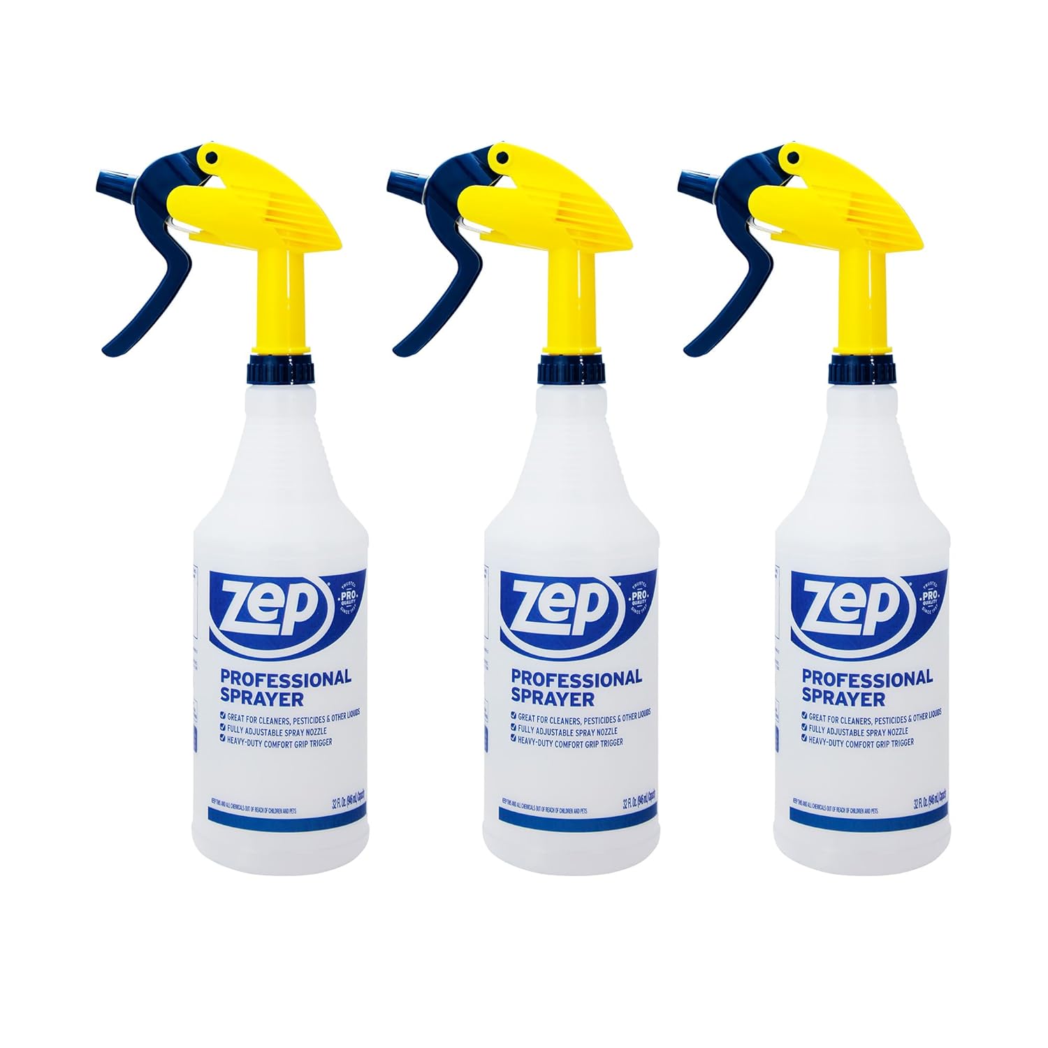 ZEP-Professional-Sprayer-Bottle---32-oz-(Pack-of-3)---HDPRO1---Versatile-Adjustable-2143