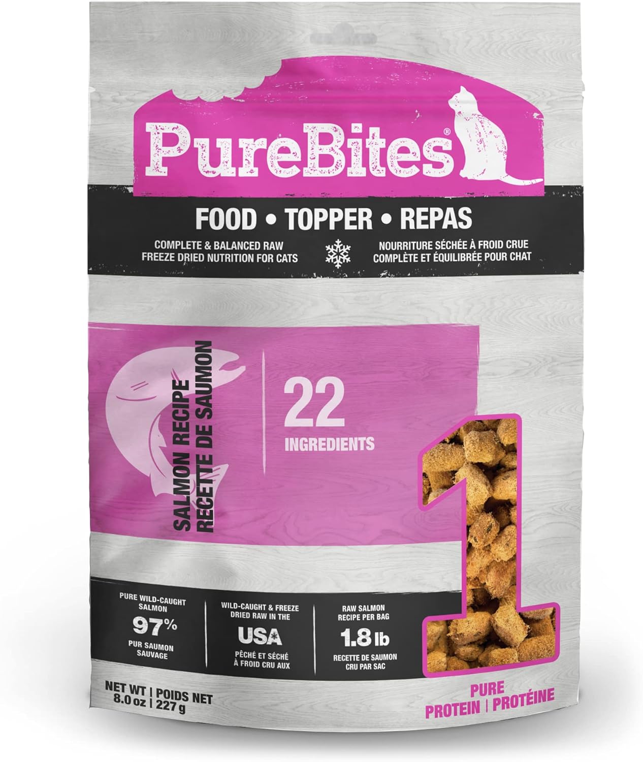 PureBites-Salmon-Freeze-Dried-Cat-Food,-22-Ingredients,-476