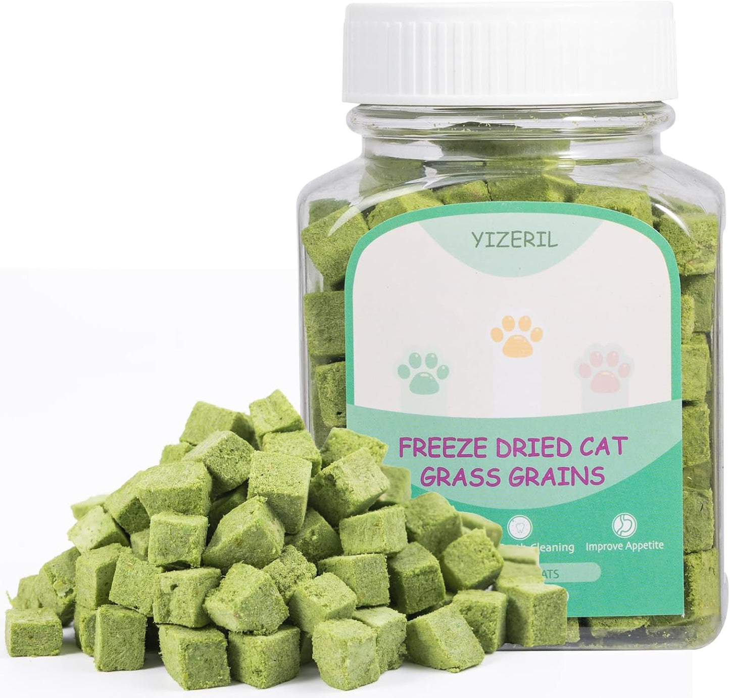 Freeze-Dried-Cat-Grass-Dental-Treats,-Hairball-Control,-80g------760