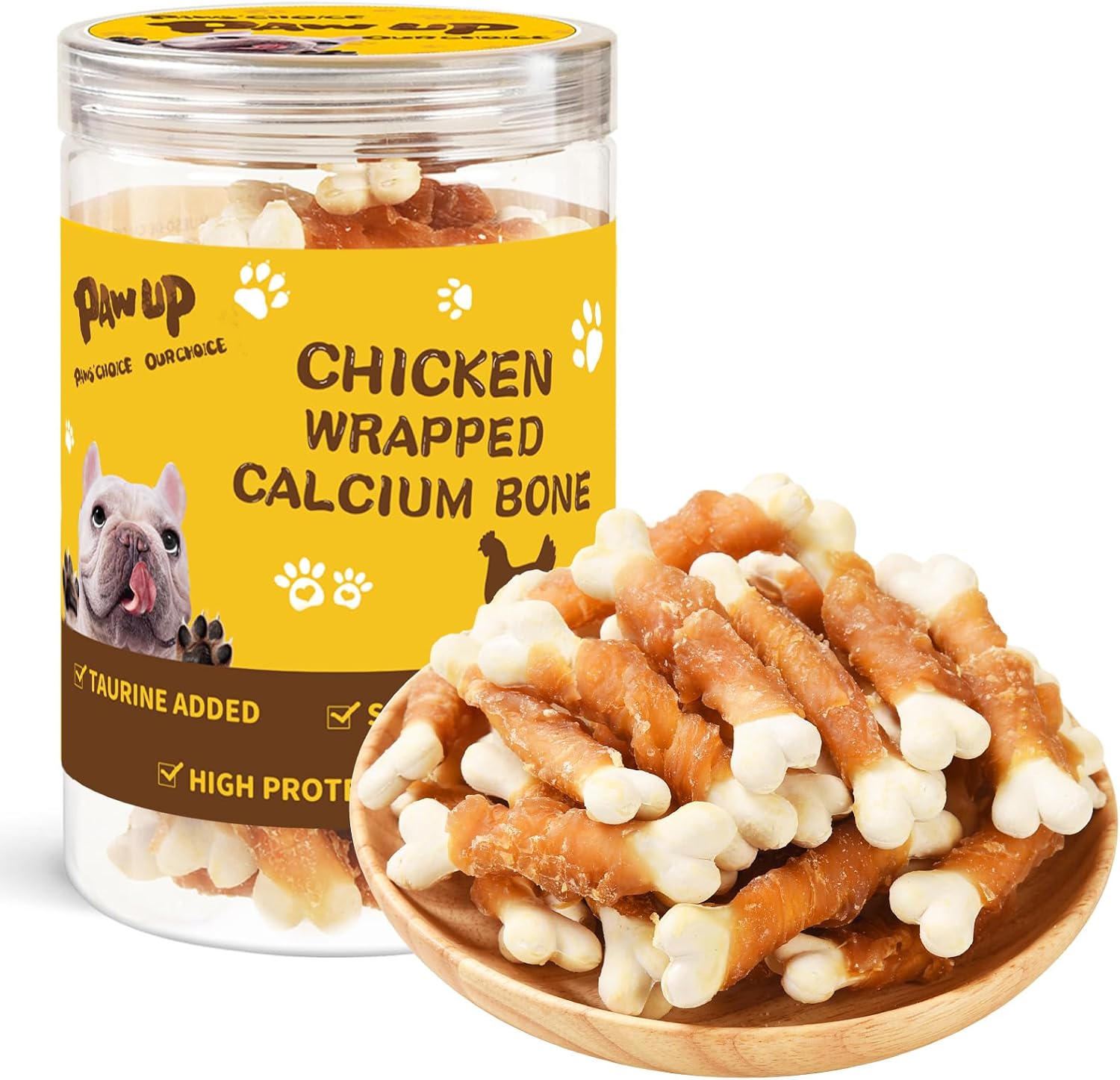 PAWUP-Chicken-Wrapped-Puppy-Chew-Bones,-Digestible-Soft-Core-Dental-Chews,-Real-Gentle-2066