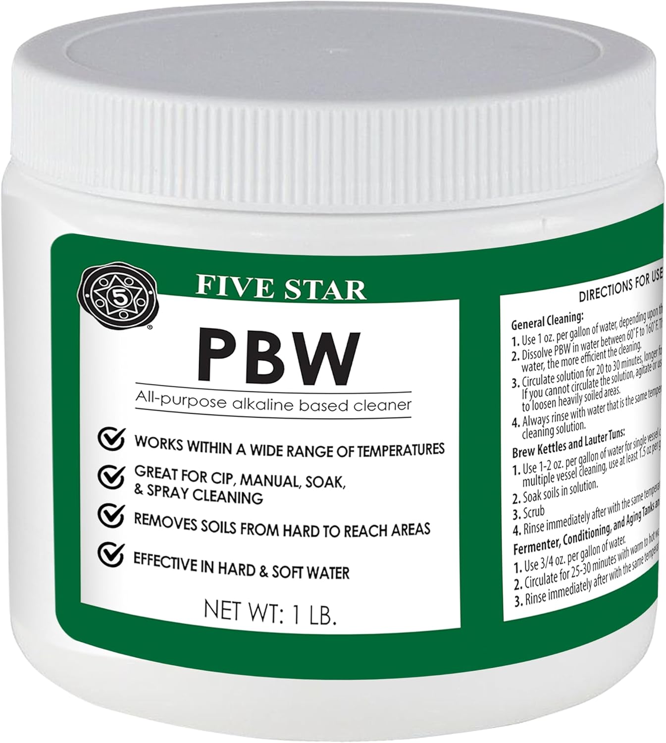Five-Star-PBW---1-lbs---Non-Caustic-Alkaline-Cleaner,-3513