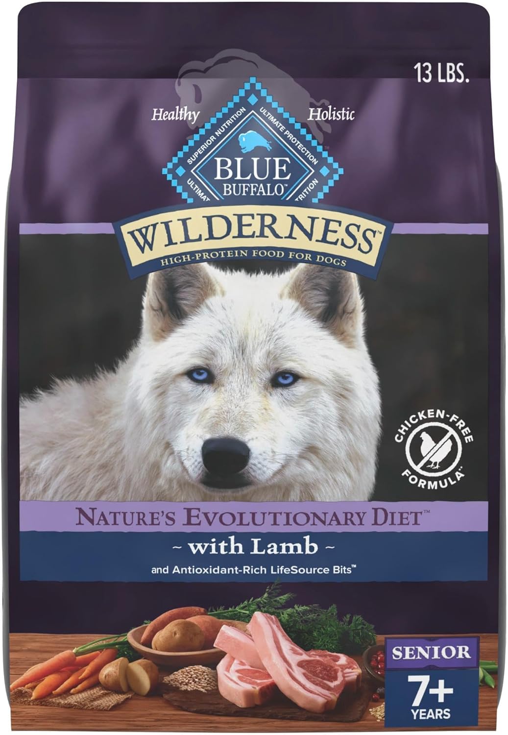 Blue-Buffalo-Wilderness-31-g-Protein,-Meat-Rich-Natural-Dry-Senior-Dog-Food,-473