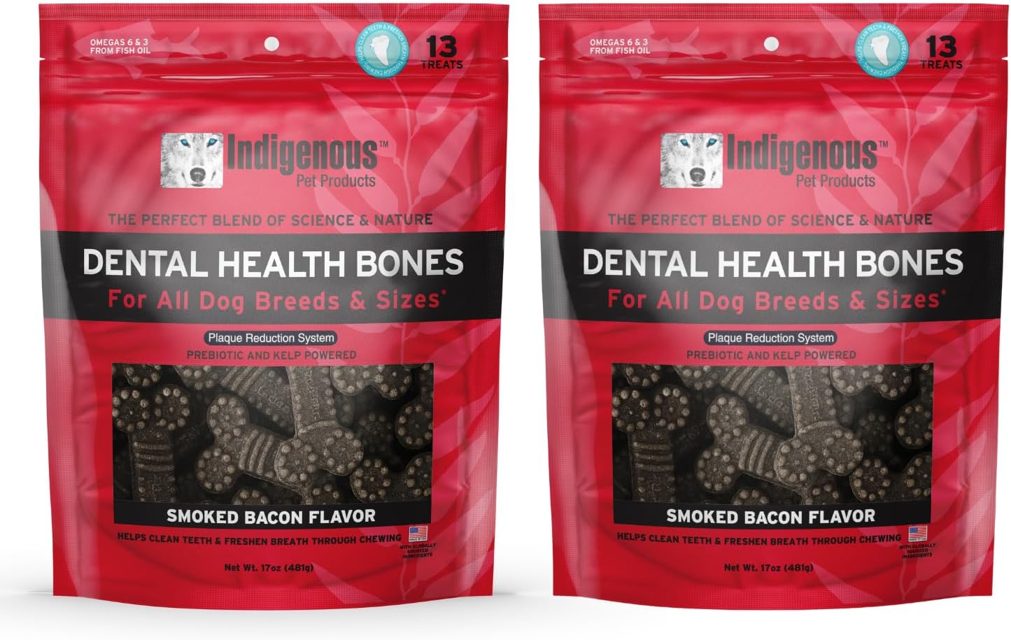 Indigenous-Dental-Health-Bones-Smoked-Bacon-Flavor-17oz-(2-Pack)-----910
