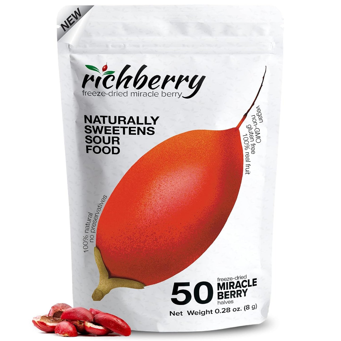 Miracle-Berry-by-richberry,-50-Halves,-Freeze-Dried-Premium-Fruits,-1-Real--Fruit,-No-Preservatives,-Sweeten-283