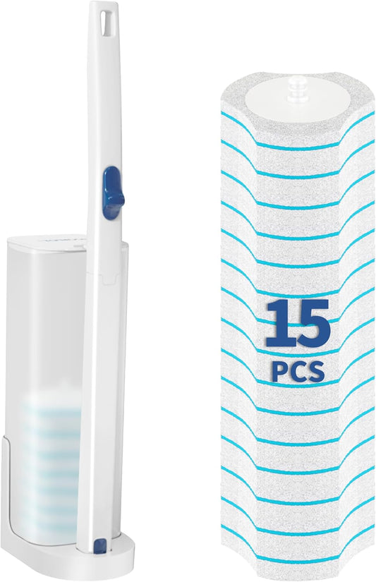 BOOMJOY-Disposable-Toilet-Brush-Set-with-15-Wand-Refills,-Toilet-3769