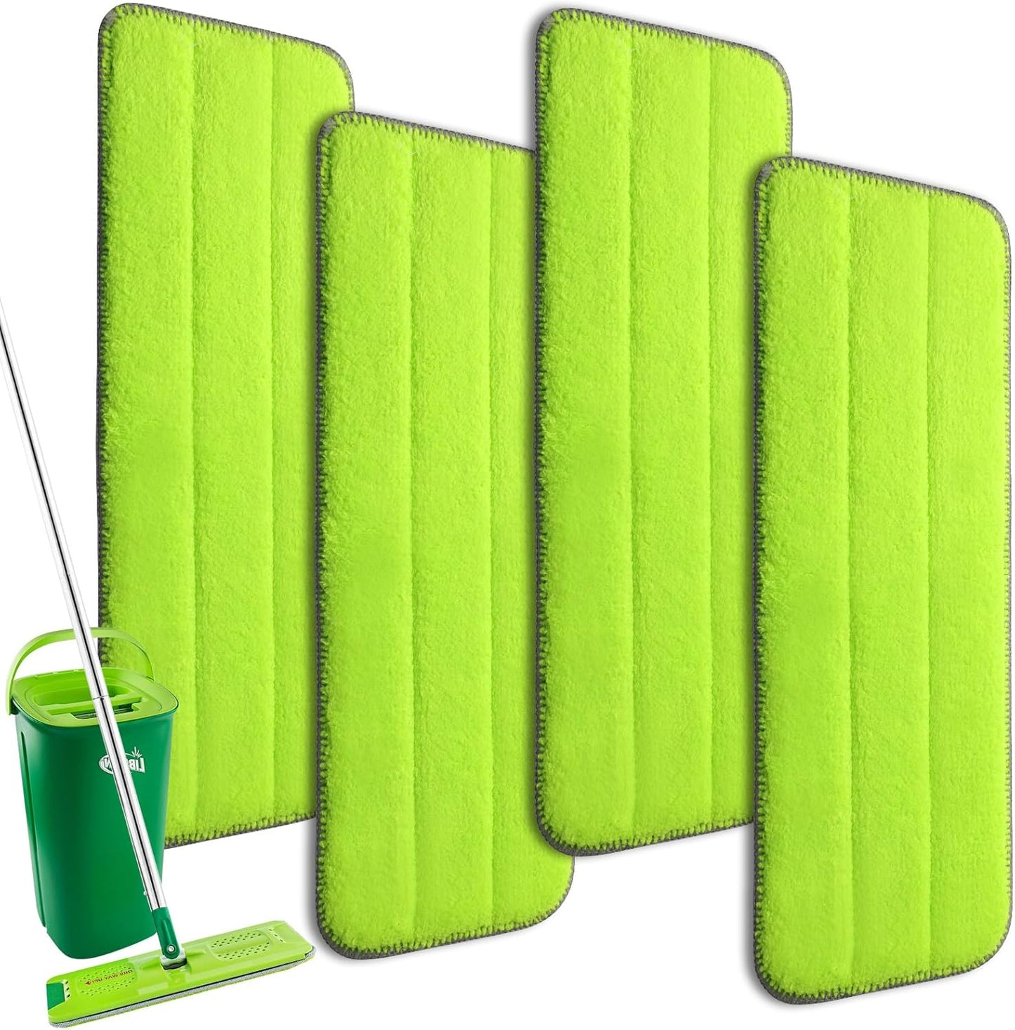 4-Pack-Microfiber-Mop-Pads-Compatible-with-Libman-Rinse-'n-Wring-2316