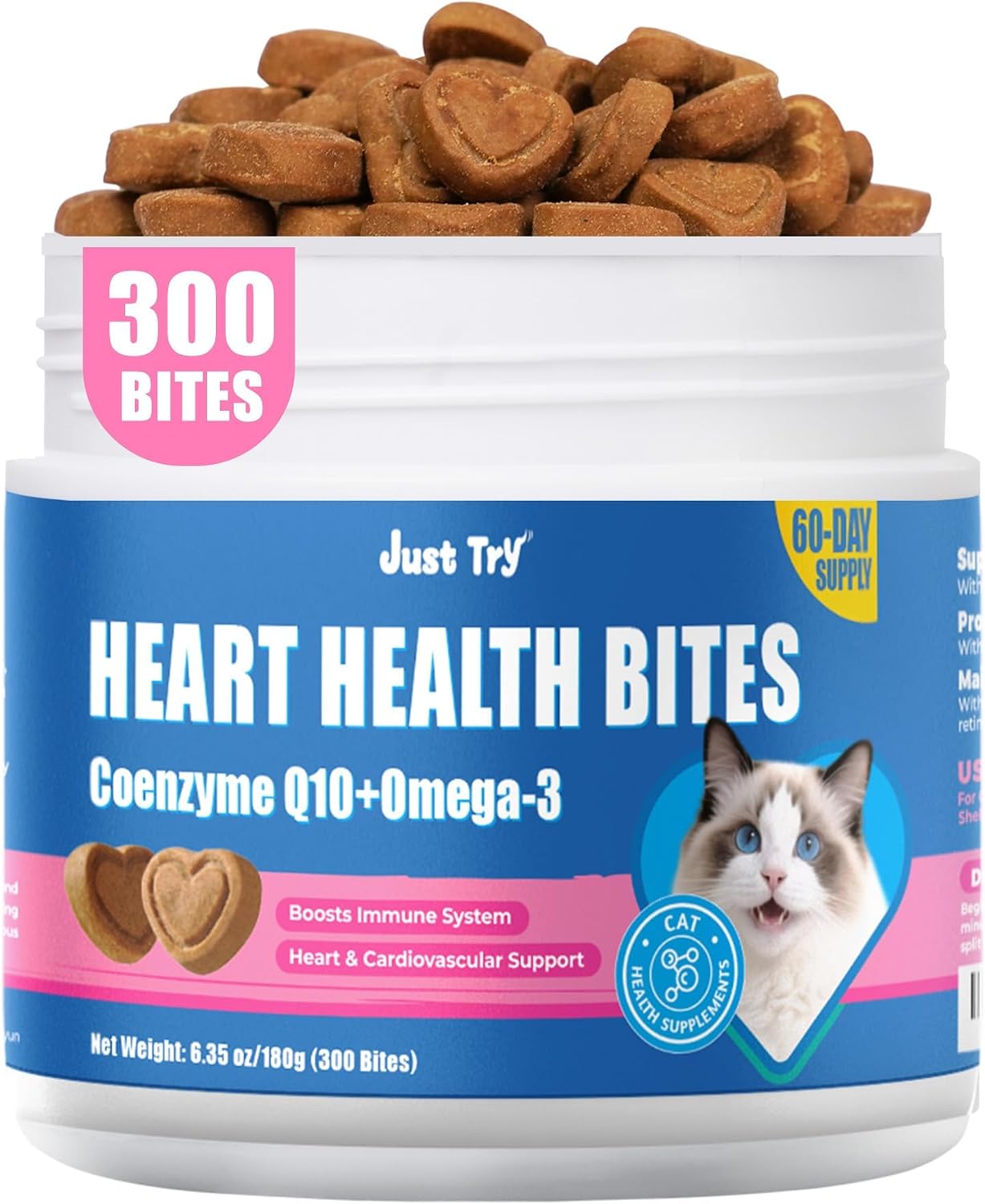 CoQ10-&-Taurine-Cat-Treats,-300-Ct-|-Advanced-CoQ10-&-Taurine-formula-1446