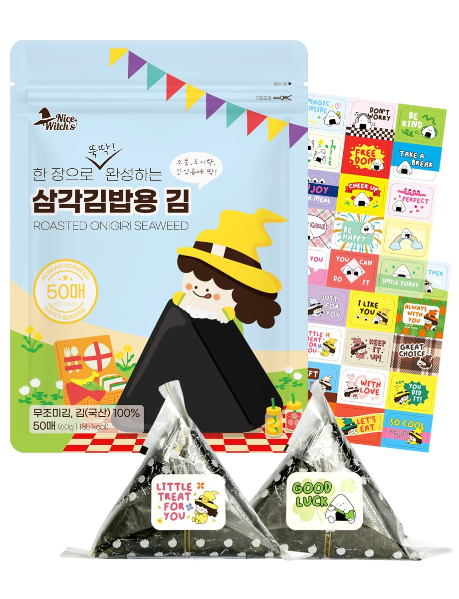 [50-sheets]-Nice-witch's-Seaweed-Wrappers-for-Triangle-Rice-Ball-–-Korean-Nori,-Sheets-2210