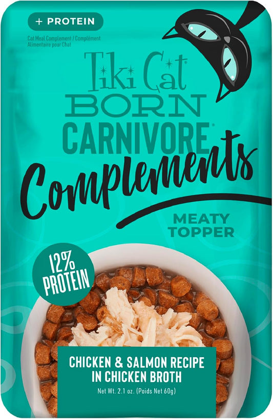Tiki-Cat-Born-Carnivore-Complements-Wet-Cat-Food-Topper,-Chicken-&-2.1-Pouch-Count)633