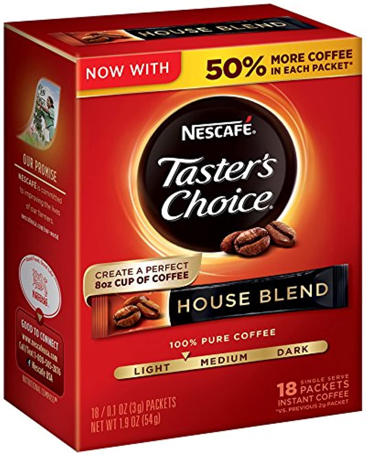 Nescafe-Taster's-Choice,-House-Blend-Instant-Coffee-Single-Serve-Sticks,-18-Count---2619