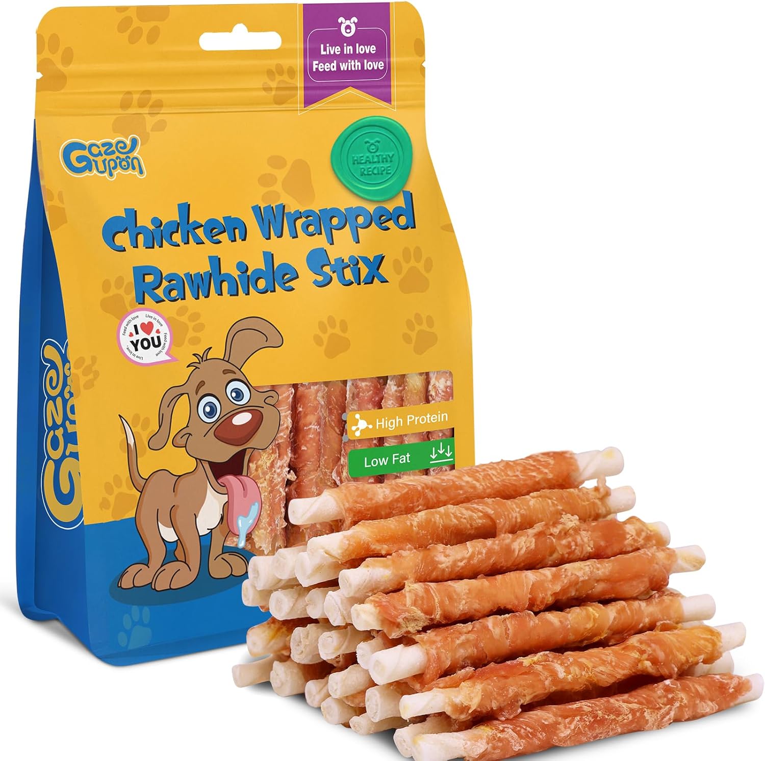 Gazeupon-Chicken-Wrapped-Rawhide-Dog-Treats,-Healthy-Training-Sticks,-Dog-Chews-Medium-1720