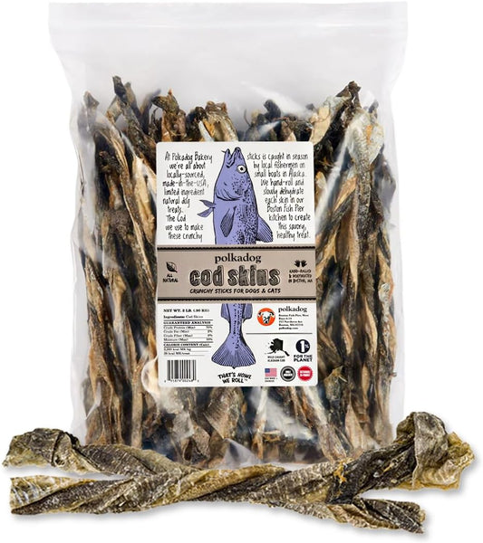 Polkadog-Cod-Skins-for-Dogs-(2lb-Regular)---Single-Ingredient,-Wild-Caught-Skin-2300