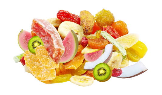 Foreign-Fruits-Mixed-Dried-Tropical-Fruits,-Natural-Dehydrated-Jackfruit,-Pineapple,-Guava,-Mango,-Papaya,---240