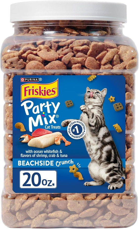 Party-Mix-Cat-Treats,-Beachside-Crunch-Snacks,-20-Canister,-3