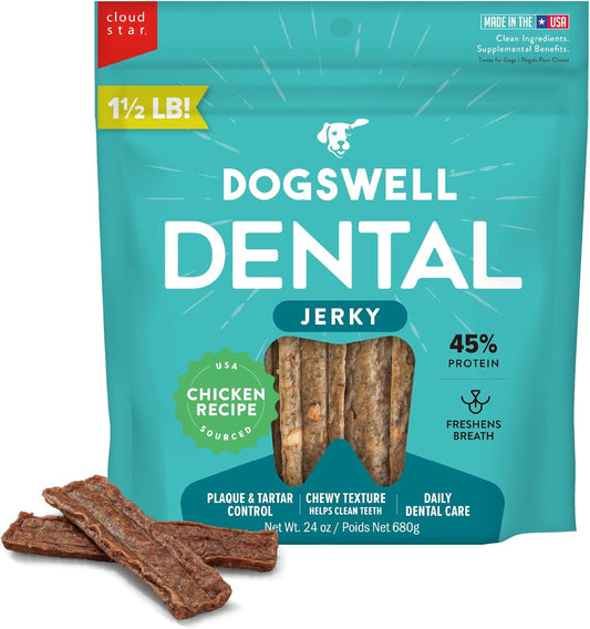 Dogswell-Dental-Jerky-Dog-Treats,-Chicken,-24-oz.-Bag----1919