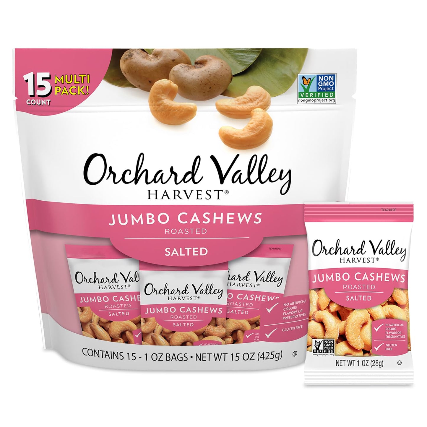 Orchard-Valley-Harvest-Jumbo-Cashews,-1-oz-Bags-(Pack-of-15),--Whole-Roasted-Salted-Gluten-959