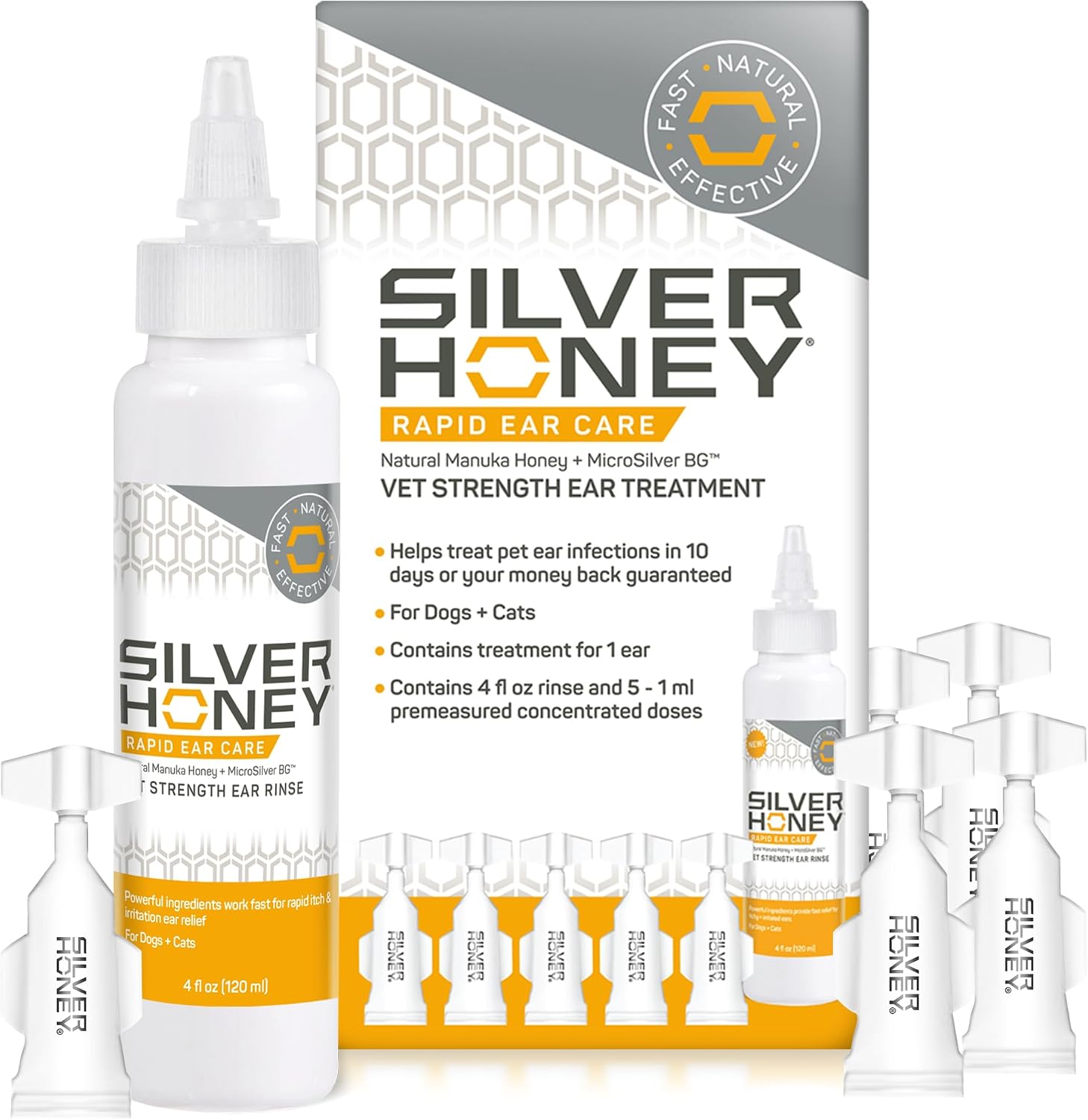 Absorbine-Silver-Honey-Rapid-Ear-Care-Vet-Strength-Ear-Cleaner-+-Infection-Treatment,-1422