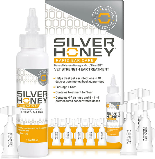 Absorbine-Silver-Honey-Rapid-Ear-Care-Vet-Strength-Ear-Cleaner-+-Infection-Treatment,-1422