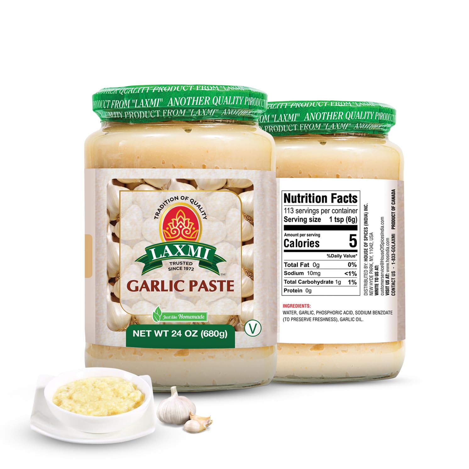 Laxmi-Garlic-Paste-24oz-|-Premium-quality-and-pure-Garlic,-Ground-|-204