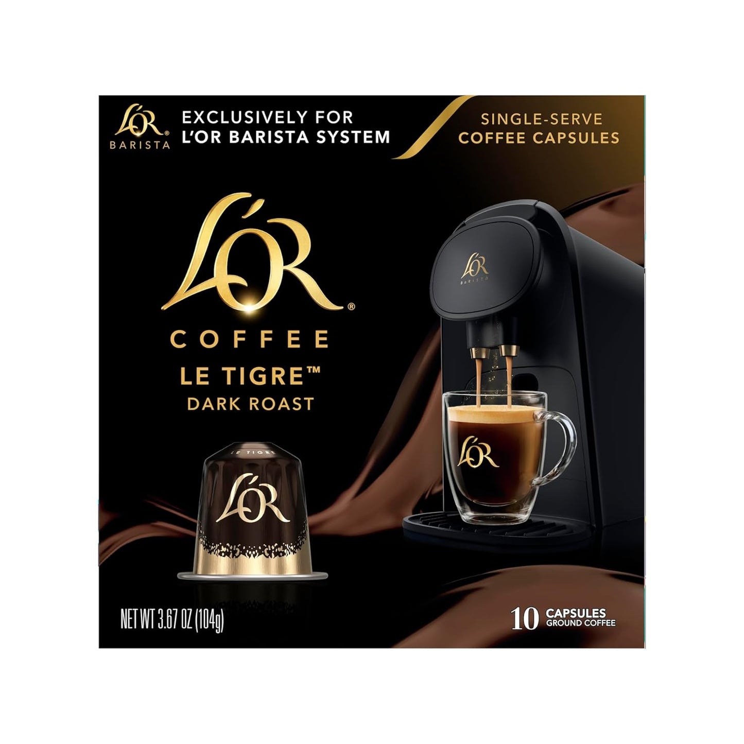 L'OR-Coffee-Pods,-10-Count-Le-Tigre-Dark-Roast-Blend,-Single-Serve-Aluminum-Coffee-3079