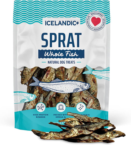 Icelandic+-Whole-Fish:-Sprat---2oz-Bag---Dog-Treats,-Wild--2.5-3"-1513