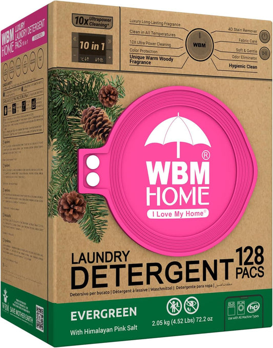 WBM-Laundry-Detergent-Pods---Ultra-Concentrated,-Hypoallergenic,-Stain-Fighting,-Evergreen-Scent,-128-Pack,-Recyclable-548