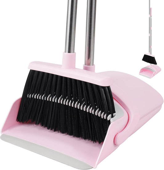 Broom-and-Dustpan-Set,-52”-Long-Adjustable-Handle-Broom-with-4656