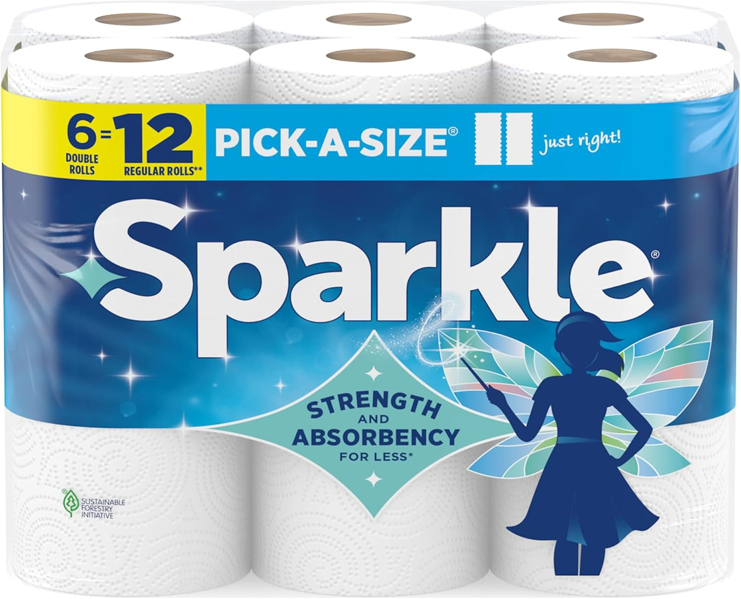 Sparkle-Pick-A-Size-Paper-Towels,-6-Double-Rolls-(660-Sheets-Total)---Strong-2-Ply-Towels-for-2164