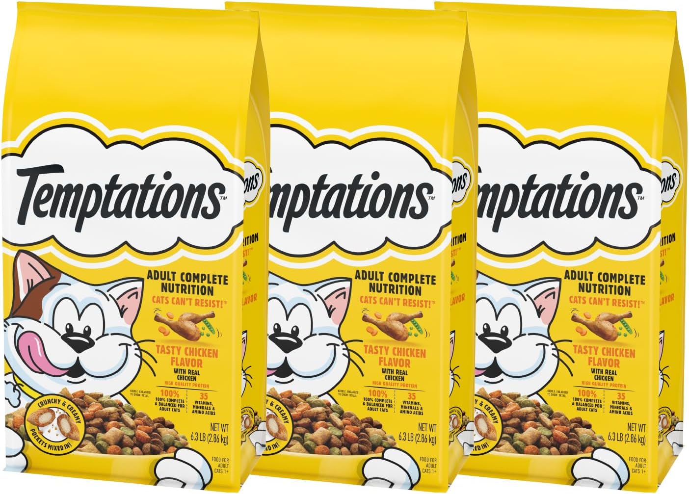 Temptations-Tasty-Chicken-Flavor-Adult-Dry-Cat-Food,-6.3-lb.-Bag-(Pack-of-1233