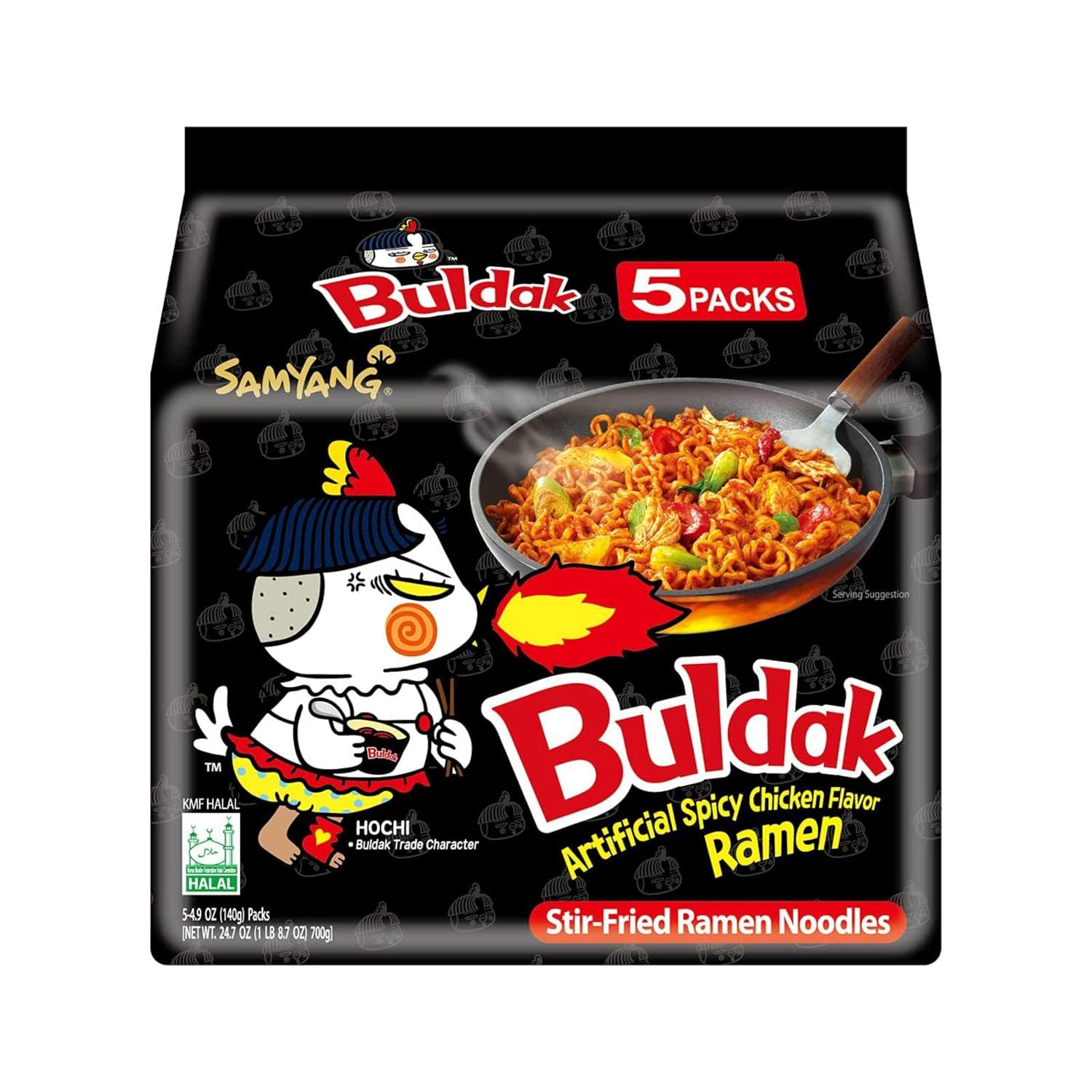 Samyang-Buldak---Ramen-salteado-coreano-con-pollo-picante,-sabor--original,-567