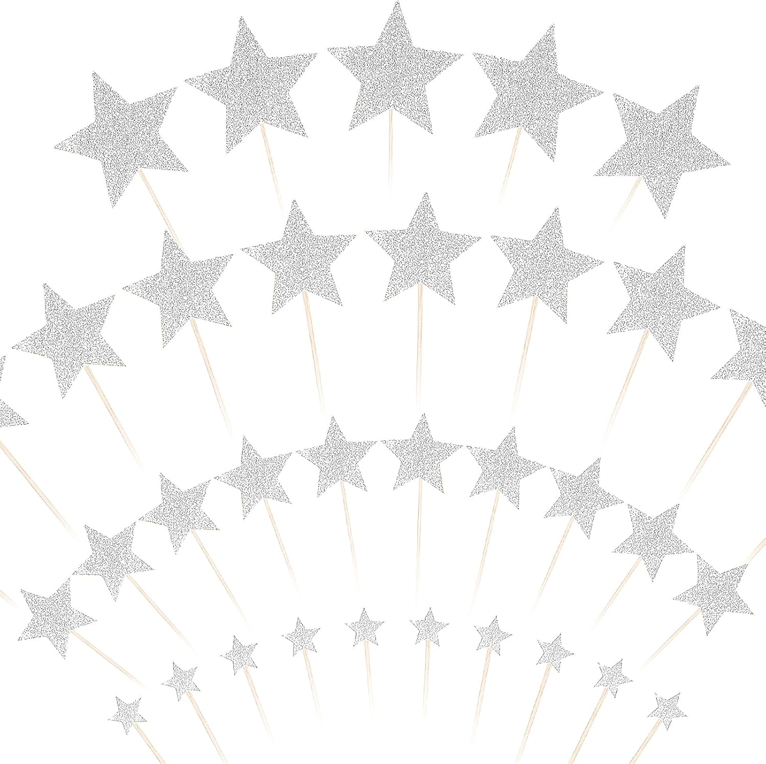 JJUNW-35Pcs-Silver-Star-Cupcake-Toppers,-Twinkle-Star-Cupcake-Picks,-Birthday-Party-Decorations-Mixed-688