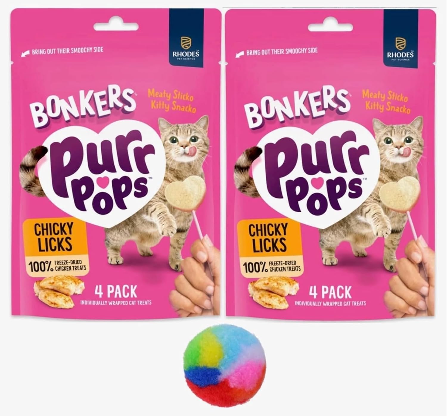 Bonkers-Purrpops-Chicky-Licks-Chicken-Flavor-Lollipop-Freeze-Dried-Cat-Treats,-2-Packs-with-1-196