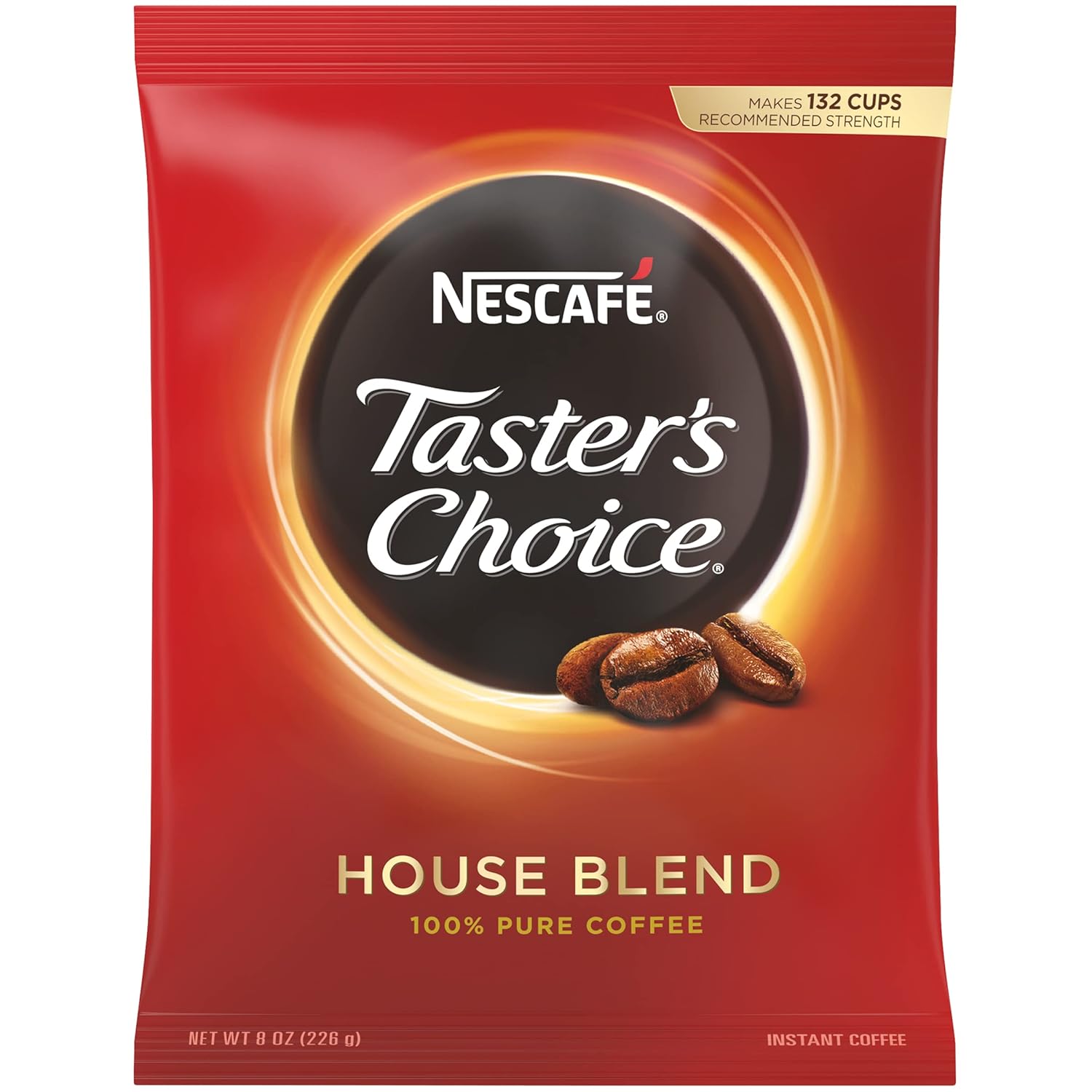 Nescafe-Instant-Coffee,-Taster's-Choice-Light-Roast-House-Blend,-8-oz-Bulk-Pouch-2468