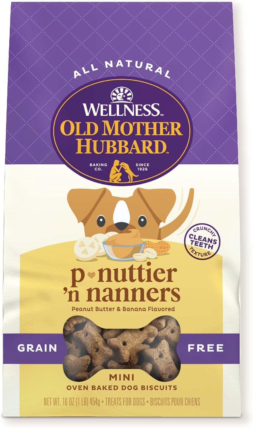 Wellness-Old-Mother-Hubbard-Classic-Grain-Free-P-Nuttier'n-Nanners-Dog-Biscuits,-Training-2750
