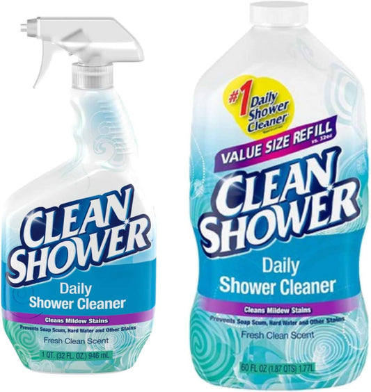 Clean-Shower,-Daily-Shower-Cleaner---No-Scrub-Bundle-Pack-[32oz.-Spray-Bottle-&-60oz.-1642