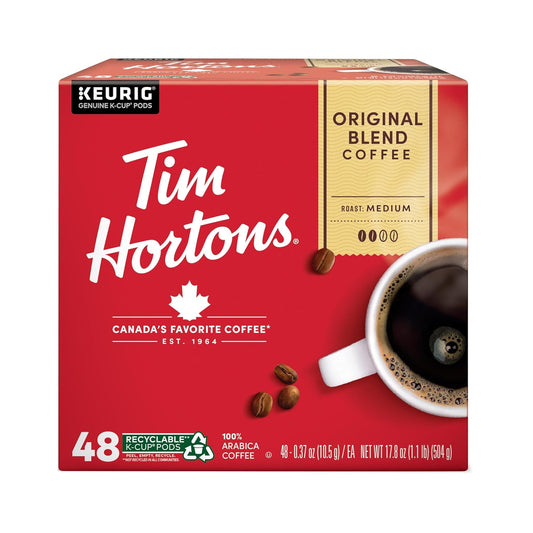 Tim-Hortons-Original-Blend,-Genuine-Medium-Roast-Coffee,-Single-Serve-K-Cup-Pods,-48ct---3091