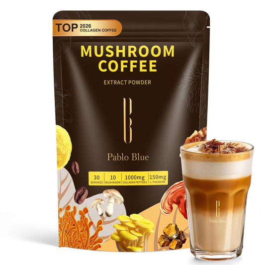 Pablo-Blue-Instant-Mushroom-Coffee-&-Collagen-Coffee-with-10-Organic-Mushrooms-–-334