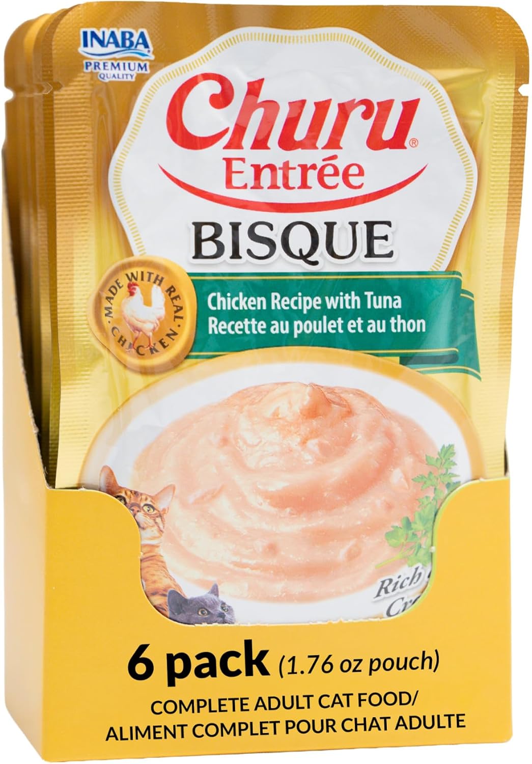INABA-Churu-Entrée-Bisque-for-Cats,-High-Moisture,-Prebiotic-Wet-Cat-1.76oz.-Pouch,-Pouches,703