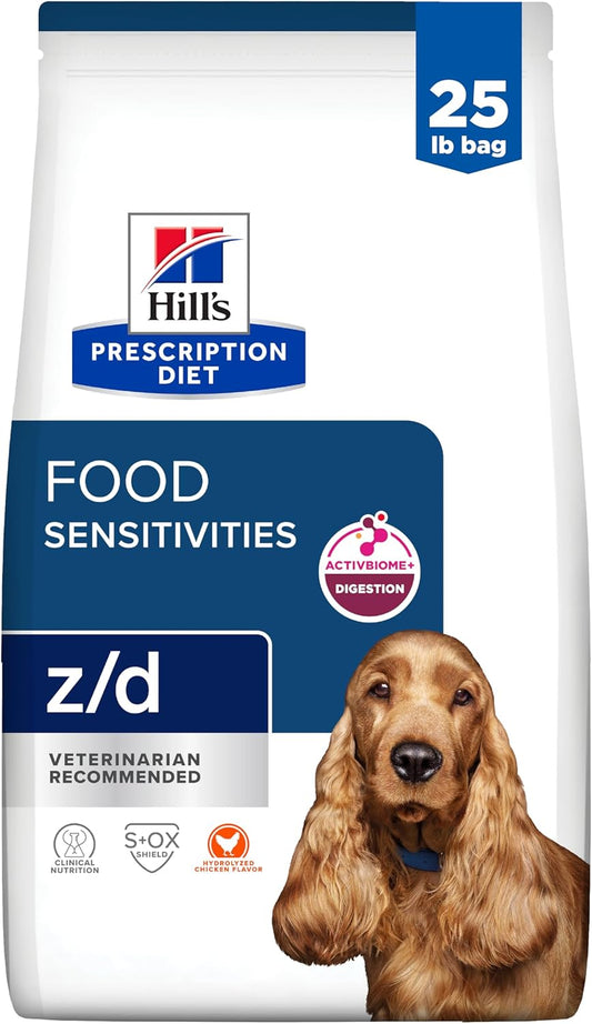 Hill's-Prescription-Diet-z/d-Skin/Food-Sensitivities-Dry-Dog-Food,-Hydrolyzed-Chicken,-25-lb.-2237