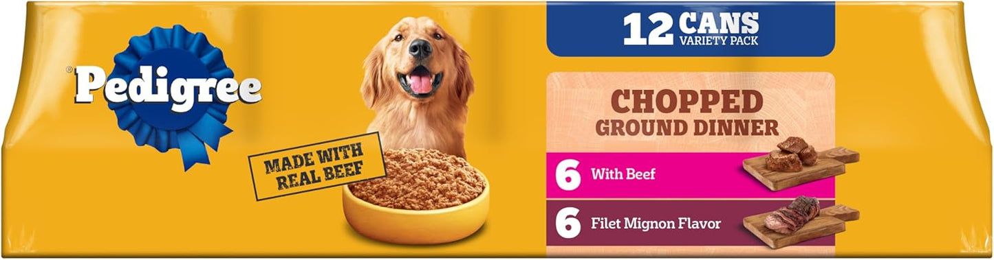 Pedigree-Chopped-Ground-Dinner-Wet-Dog-Food-Filet-Mignon-&-Beef-Variety-Pack,-2586
