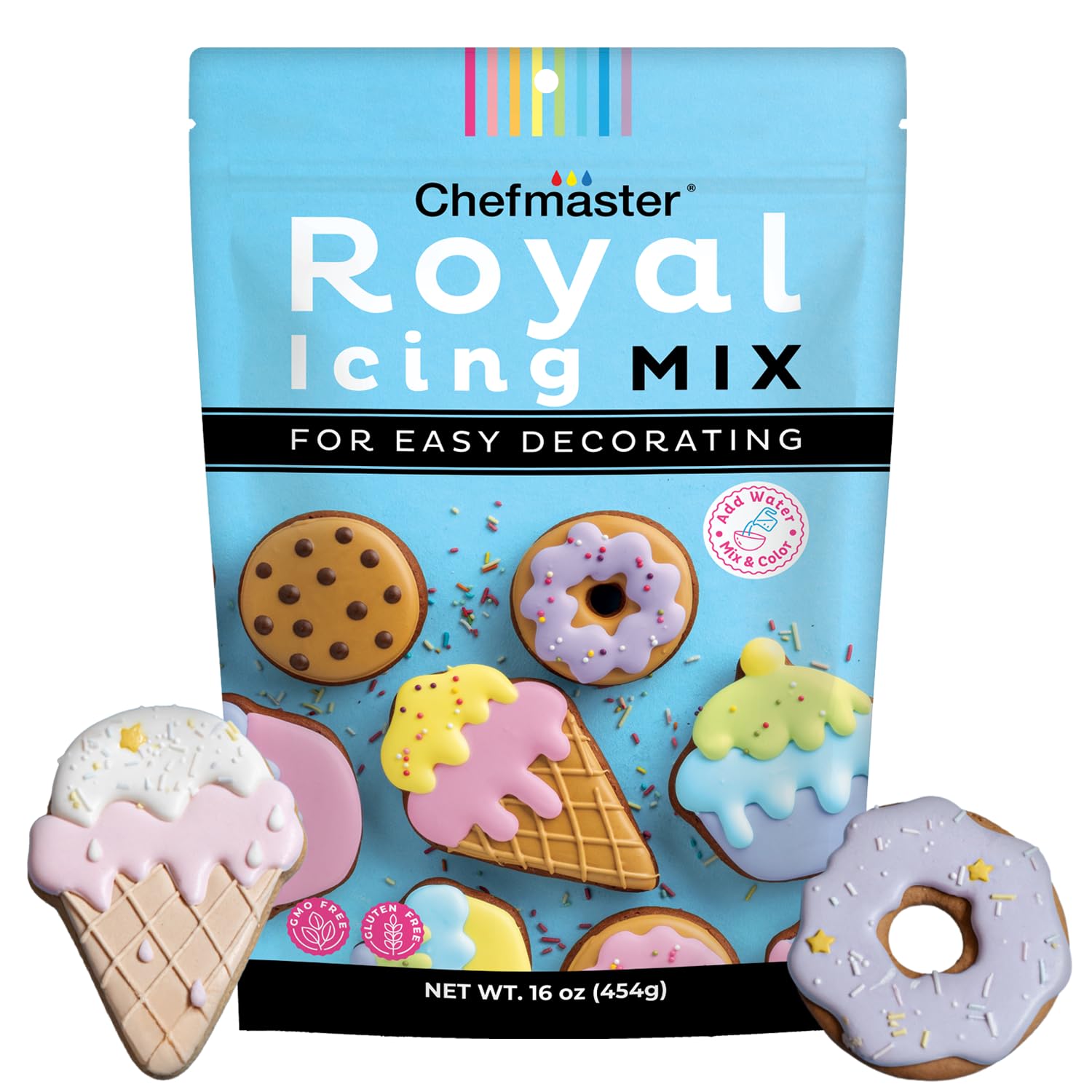 Chefmaster-White-Royal-Icing-Mix,-Decorating-Cookies,-Making-Cake-Decorations,-Extra-Smooth-Versatile,-Add-1911