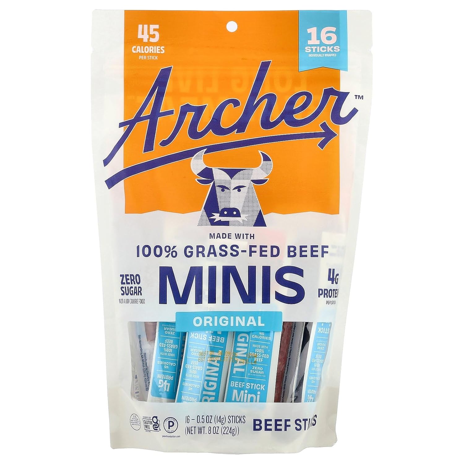 Country-Archer,-Jerky-Sticks-Mini-Beef-Original-16-Count,-8-Ounce------2051