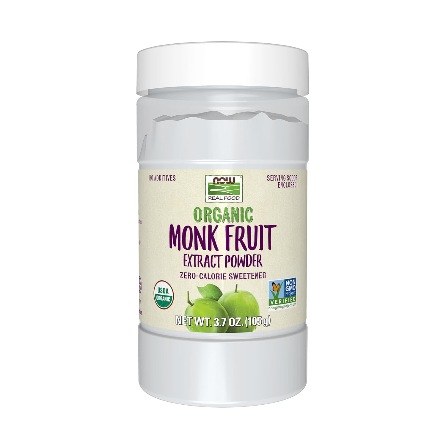 NOW-Real-Food,-Organic-Monk-Fruit-Extract-Powder,-Zero-Calorie-Sweetener,-3.7-oz-----185