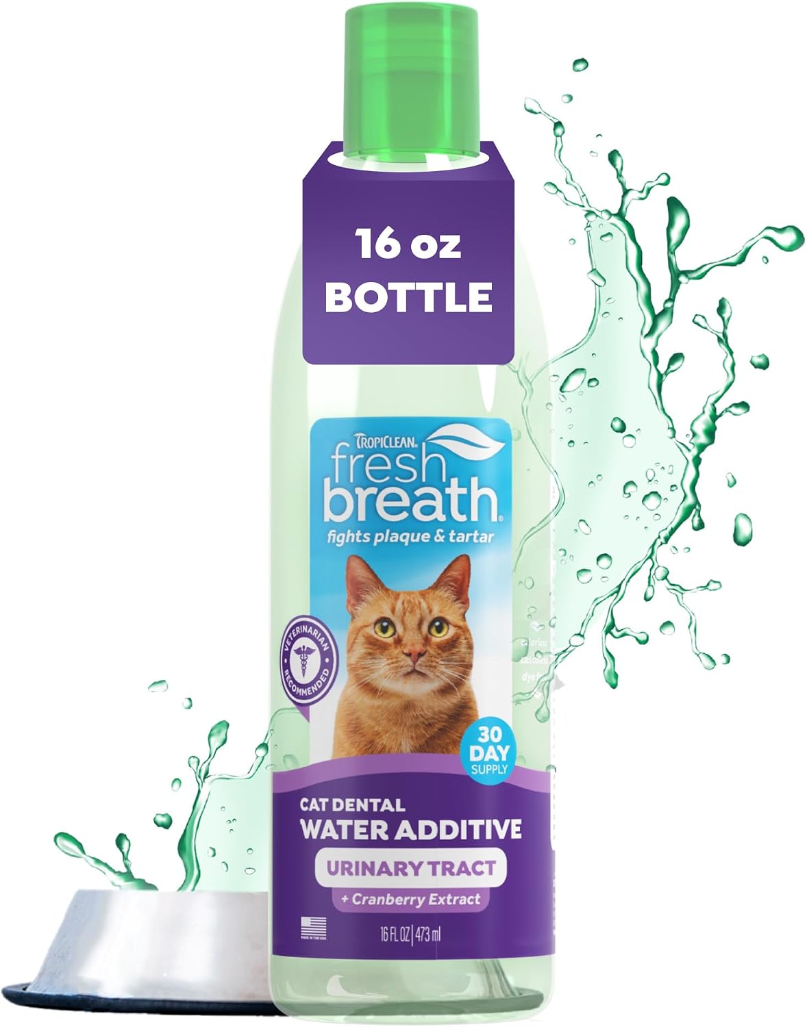 TropiClean-Fresh-Breath-Cat-Dental-Water-Additive-+-Urinary-Tract-Support,-with-Cranberry-909