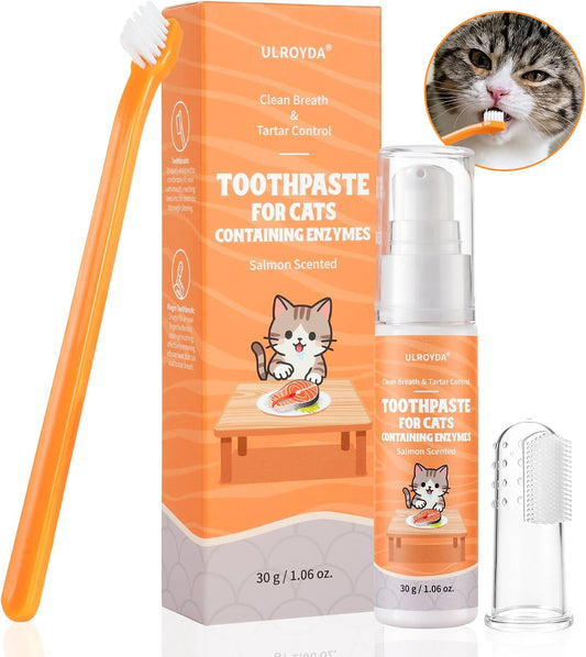 Cat-Dental-Kit-with-Salmon-Flavor-Toothpaste-1.06-oz-|-Enzymatic-Cat-Toothpaste,-832