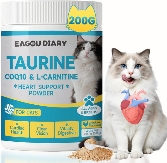 Taurine-Powder-for-Cats-Taurine,-Feline-Heart-Vision,-Energy-Vitality-200g-|-Coenzyme-945