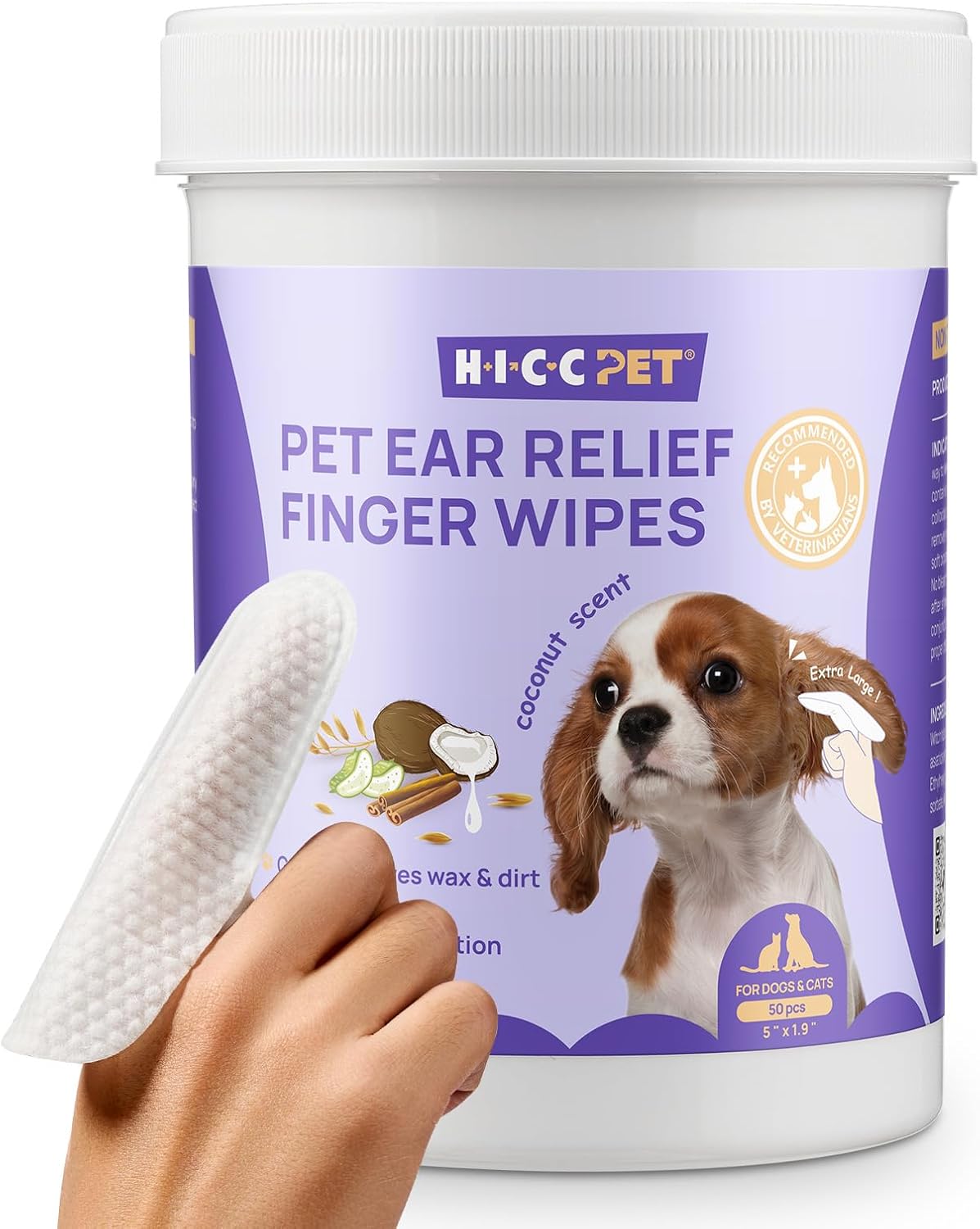 HICC-PET-Ear-Cleaner-Finger-Wipes-for-Dogs-&-Cats,-Vet-Recommended-Ear-597