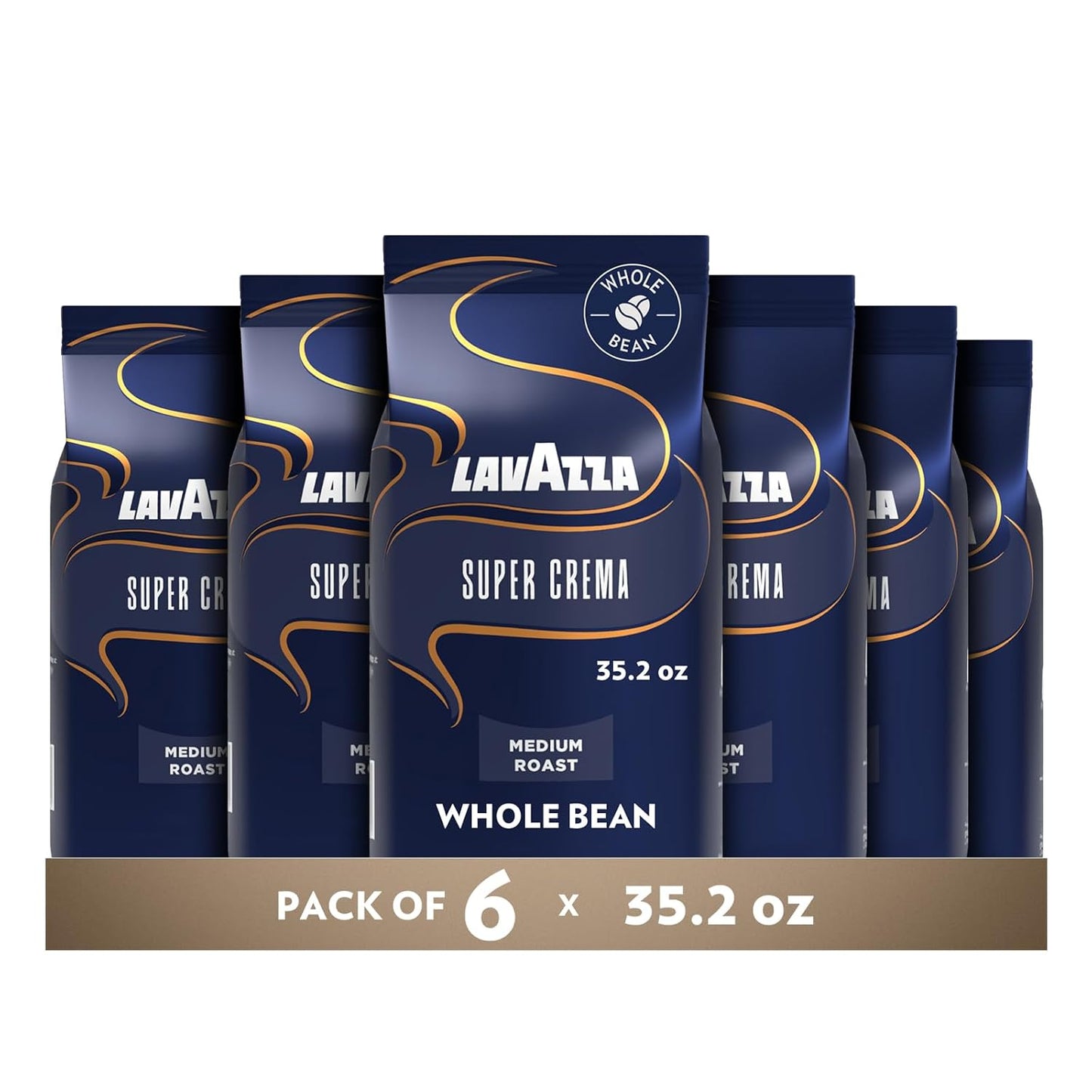 Lavazza-Super-Crema-Whole-Bean-Coffee,-Medium-Espresso-Roast,-Arabica-and-Robusta-Blend,-2802